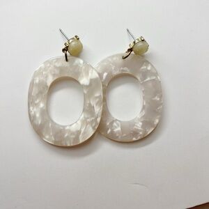 White Tortoise Shell Earrings